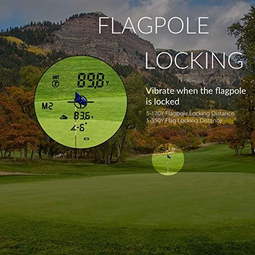 Gogogo Sport Vpro Golf Rangefinder 900 Yards Slope Laser Range Finder with Pinsensor & Flag-Lock, 6X Magnification, Pulse Tech
