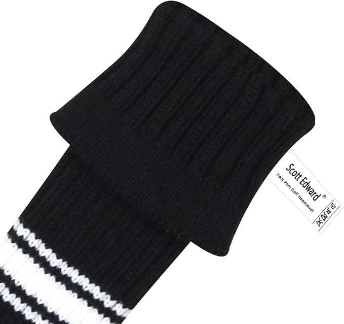 Scott Edward Knit Golf Club Cover for Woods and Driver Set of 5 Head Covers Protect Driver Wood(460cc)* 1 Fairway Wood*2 and Hybrid/UT*2 with Rotating Club Number Tags