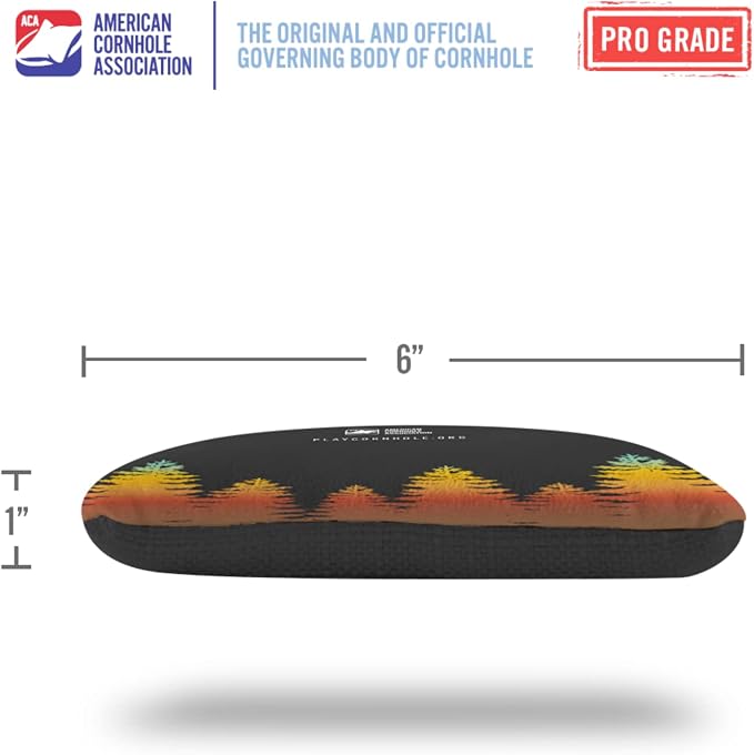 ACA Synergy Pro Professional Cornhole Bags Dual Sided Regulation 6x6 Set of 4 Retro Sasquatch