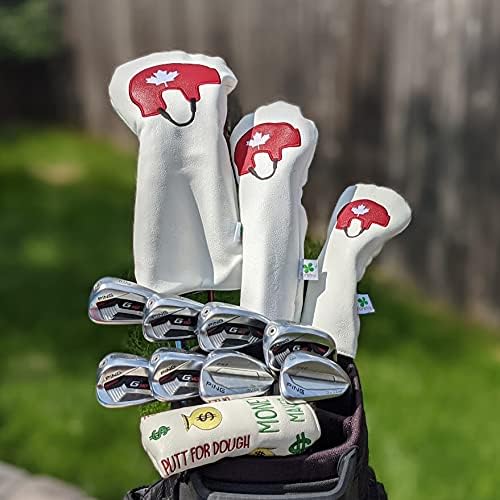 Foretra Driver Headcover Golf Club Covers Canada Hockey Novelty Hybrid Fairway Wood Head Cover Golf Accessories for Most Brands