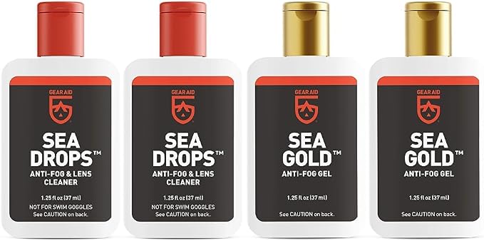 GEAR AID Sea Drops & Sea Gold Anti-fog for Dive Masks (2-pk)
