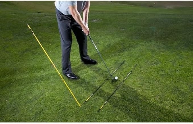 SKLZ Golf Alignment Sticks Training Aid with 3 Sticks