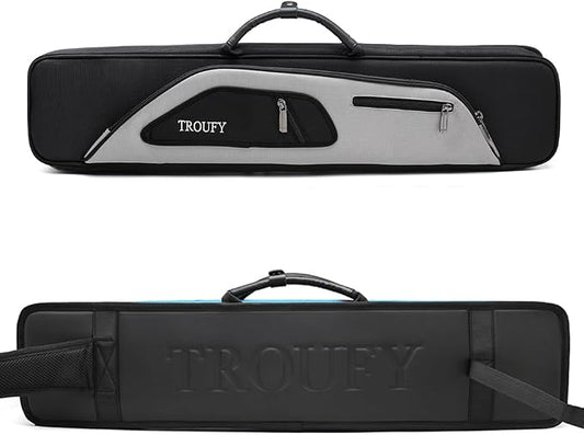 Pool Cue Case – Durable 4x4 & 4x5 Billiard Pool Cue Stick Carrying Case with Large Storage Space, Waterproof Billiards Accessories