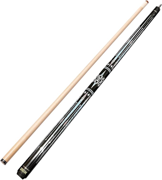 SUPERDIAMOND Pool Cue Stick Set Billiard Cue Sticks with Hard Case, 2-Pieces 58" Pool Table Sticks, 12.5 mm Tip Pool Queue,Pool Stick Set for Home Recreation, Billiards Clubs, Training