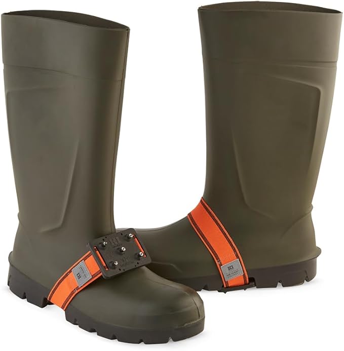K1 Mid-Sole Ice Cleats for Men & Women - Rotatable Traction Aids For Winter Snow - Hi Vis - High Profile