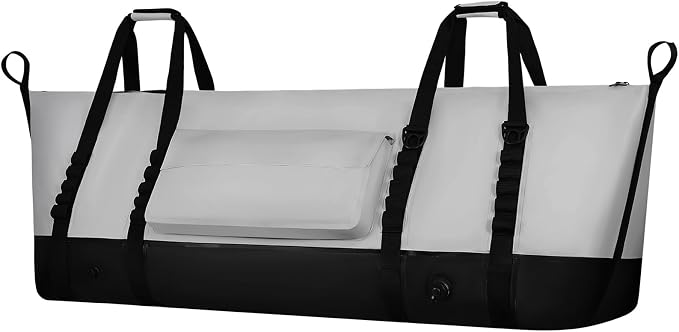 MORXPLOR Insulated Fish Cooler Kill Bag with Flat Bottom-26x18 31x14 40x16 50x18 60x20 70x25 Inches Waterproof Fishing tackle Kill Cooler Bag