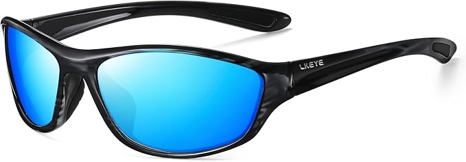 LKEYE Bifocal Reading Sunglasses Men Women Sports Style Sun Reader Wrap Around Build-In UV Protection Driving glasses LK6092