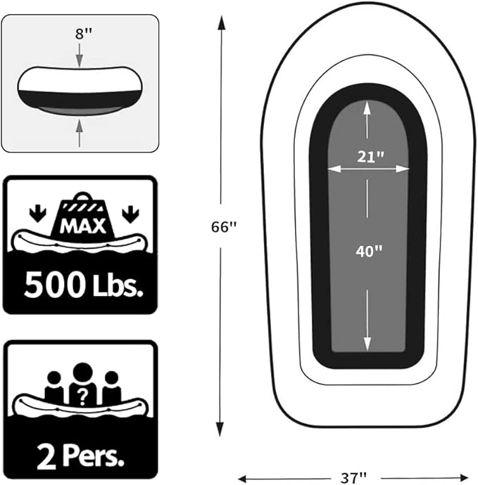 BESTHLS Inflatable Boat,Swimming Pool and Lake Inflatable Boat