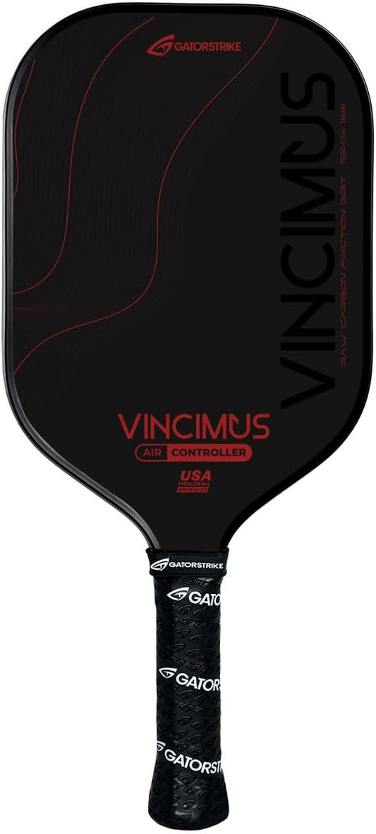 GATORSTRIKE Vincimus Air Controller T600 Pickleball Paddle, T600 Carbon Fiber Pickleball Paddle with Enhance PP Honeycomb 16mm Core, 8.1oz with GatorGrit Face