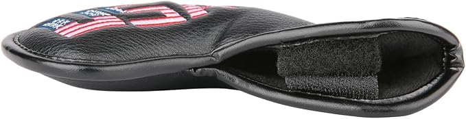 Black Leather USA Golf Club Iron Wedge Head Covers Fit All Brands
