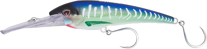 Nomad Design DTX Minnow with Patented Autotune System - Distressed Baitfish Swimming Action, BKK Diablo