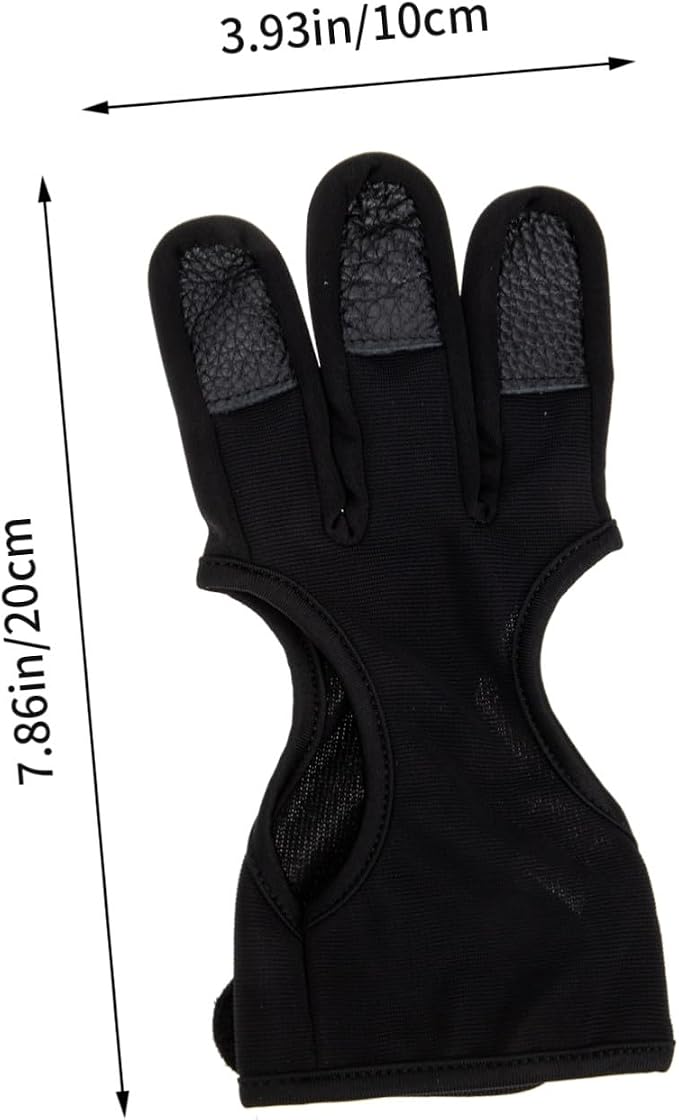 HANABASS 2pcs Archery Finger Stall Two Fingers Glove Wear-Resistant Archery Equipment Gloves