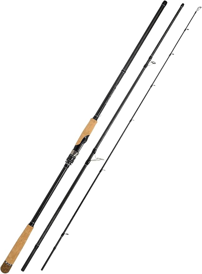 Jenseits Carbon Fiber Fishing Rod Series (6-12 Ft), Spinning & Casting Rods with Stainless Steel Ceramic Guides, Fast Action Fishing Pole for Bass, Trout, Walleye & Surf Fishing