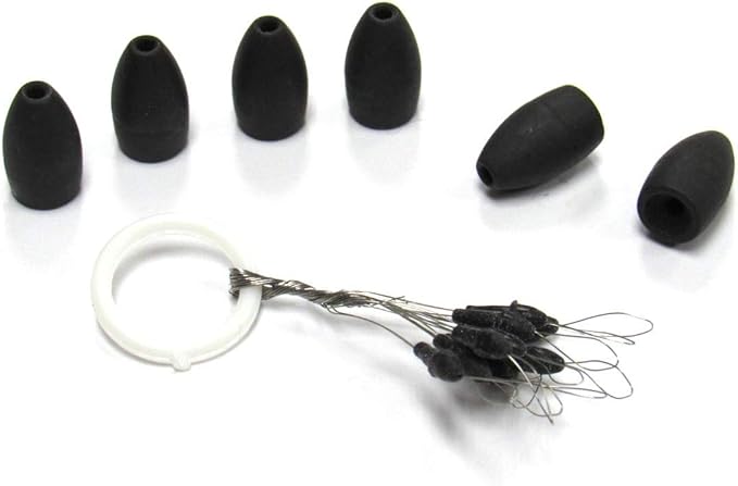 Harmony Fishing - Tungsten Flipping Weights (Chip-Proof Oxide Coated) for bass Fishing [Includes Weight Pegs]