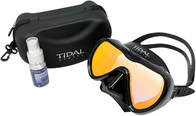 Tidal Mask-Advanced Anti Fog Diving Mask for Scuba Diving, Snorkeling, Free Diving&Swimming. Wide-Angle Tempered Glass Single Lens.