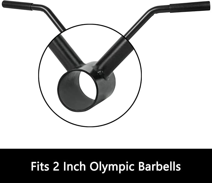 Luwint T Bar Row Handle, Solid Steel V Bar Handle Landmine Attachment, Home Gym Equipment for Deadlift Squat Tricep Back Workout
