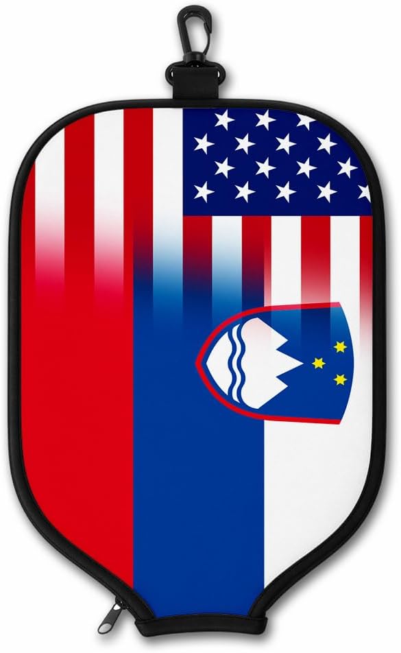 ExpressItBest Pickleball Paddle Cover, Neoprene Paddle Protector with Zipper and Snap Hook, Fits Most Standard Pickleball Paddles