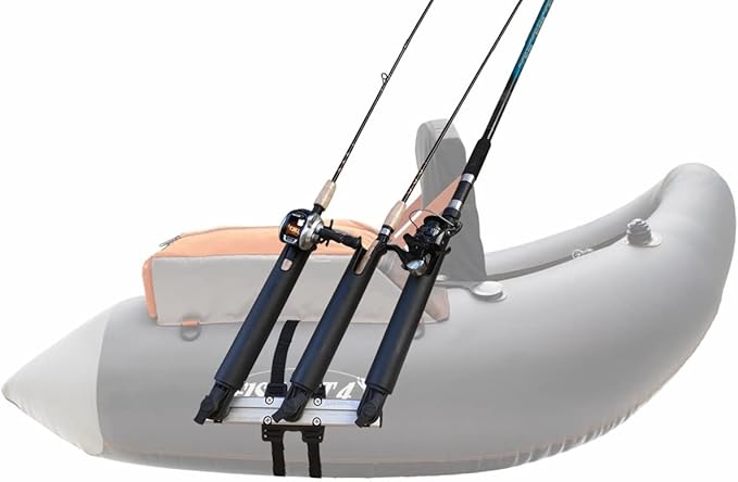 Brocraft Float Tube Rod Holder System/Triple Rod Holder for Fishing Float Tube / Float Tube Rod Rack System