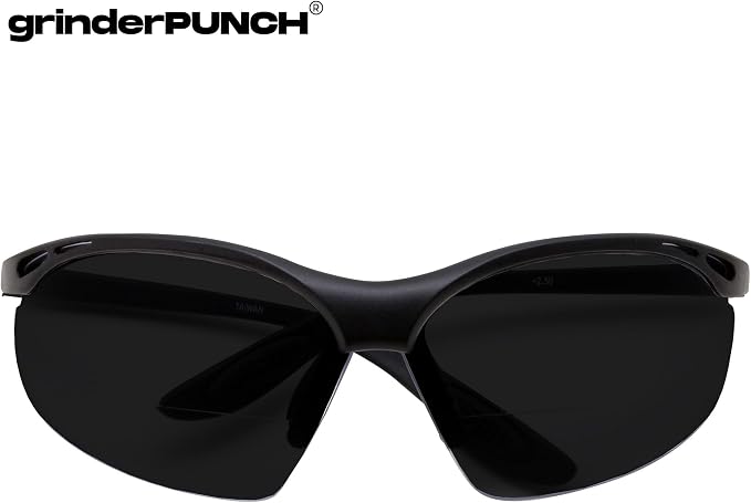 grinderPUNCH Full Lens Magnification Safety Glasses Readers ANSI Z87 Impact Resistant Diopter Magnifying Reading Glasses