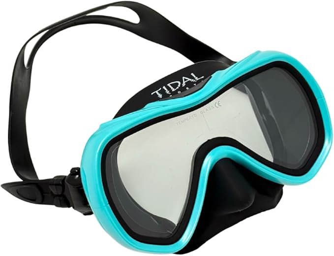 Tidal Mask-Advanced Anti Fog Diving Mask for Scuba Diving, Snorkeling, Free Diving&Swimming. Wide-Angle Tempered Glass Single Lens.