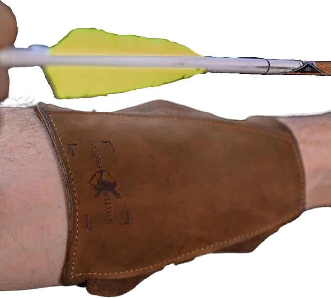 Ultimate Shatterproof Leather Arm Guard | USA Made | Adult Archery Arm Guard for Left & Right Hand