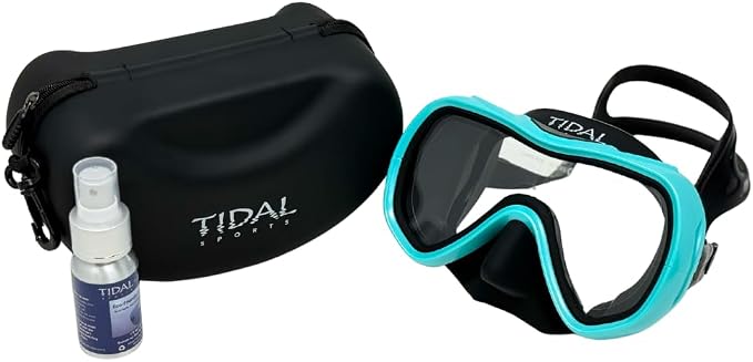 Tidal Mask-Advanced Anti Fog Diving Mask for Scuba Diving, Snorkeling, Free Diving&Swimming. Wide-Angle Tempered Glass Single Lens.