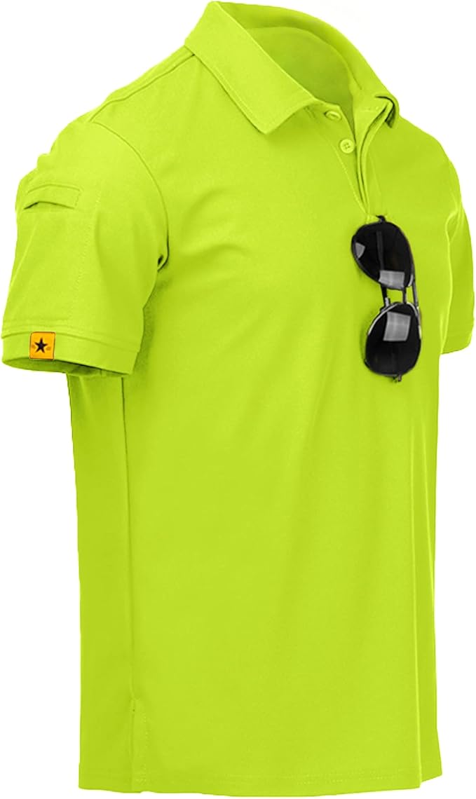 ZITY Mens Polo Shirt Short Sleeve Sports Tactical T-Shirt Athletic Golf Polos Daily Casual Stylish Collared Shirts for Men