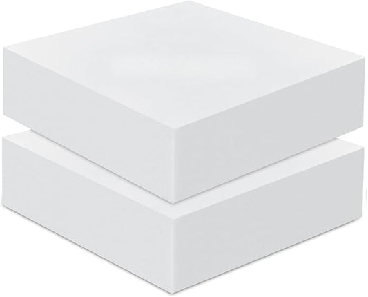 Frienda 2 Pack 6 x 26 x 26 Upholstery High Density Foam Cushion Replacement Square Cut to Size Foam Couch for Chair Couches Padding Shipping Packing DIY Cosplay Projects(White)