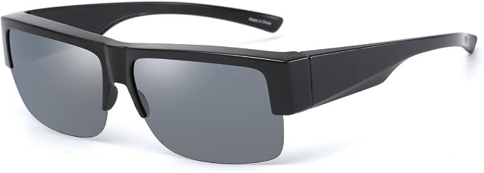 CAXMAN Fit Over Glasses Sunglasses for Men & Women Polarized Lens 100% UV Protection