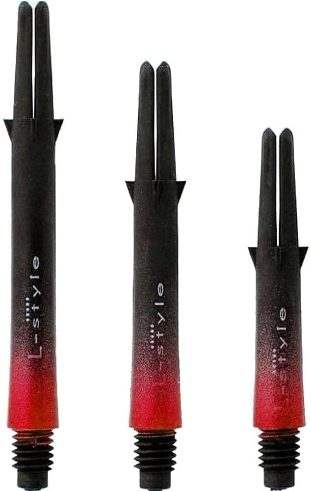 L-style Carbon Dart Shafts – Locked Two Tone – 260 – Black/Red
