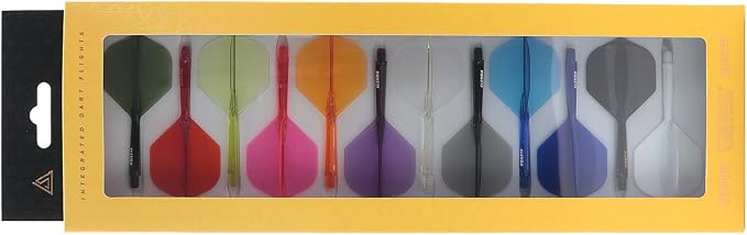CUESOUL ROST 77 Integrated Dart Shaft and Flight Big Wing/Standard Shape Colour Collection Pack of 12 pcs