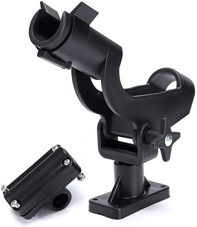 HiUmi Adjustable Rotatable Plastic Fishing Rod 3 Mount Rack Holder Bracket Boat Canoeing Rowing Mount Kit Kayak Side Rod Holder
