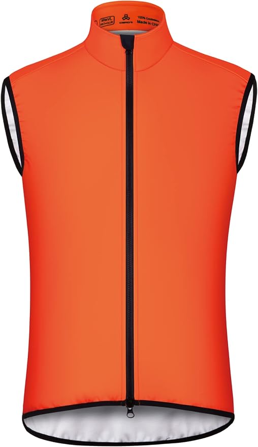 CEROTIPOLAR Club Fit Men's Thermal Fleece Cycling Vest for Bike Biking,Rain-Wind Proof Cycle Outwear
