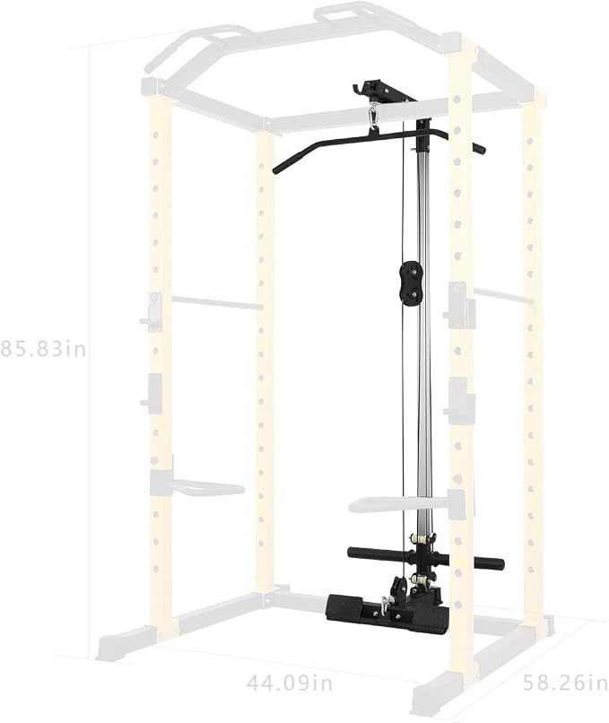HulkFit Multi-Functional Adjustable Pro Series Power Rack Power Cage Exercise Equipment for Home Gym with Squat Rack Attachments and Accessories - Bench Press, Squats, and Deadlifts - Multicolor