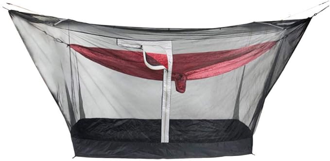GRAND TRUNK Mozzy 360 Bug Net | 360° Hammock Mosquito Net with Bathtub Bottom, Spreader Bars & Stakes | Fits Most 11' Hammocks | Black