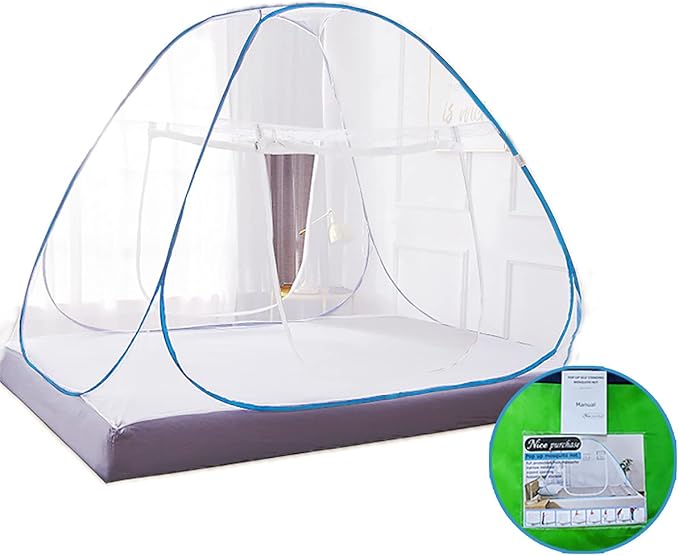 NICE PURCHASE New Portable Folding Mosquito Net Tent Freestand Bed 1 or 2 Openings (1.5m)