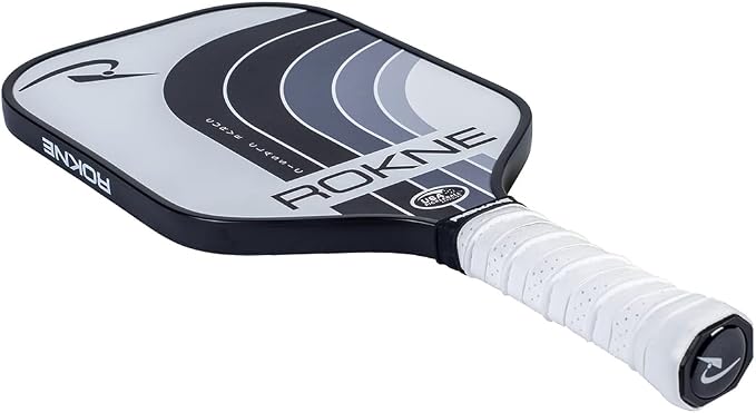 ROKNE Curve Classic Pickleball Paddle | USAPA Approved Fiberglass Pickleball Paddles | Precision Engineering & Comfort | ProGrit Texture for Max Spin & Power | Paddle