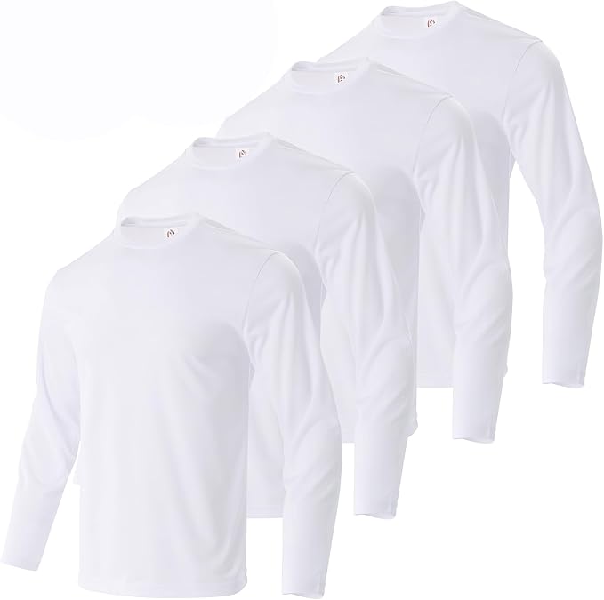 Mens Long Sleeve T-Shirts Casual Crew Neck Tee Shirt Summer Soft Running Swimming Cycling Fishing Tops