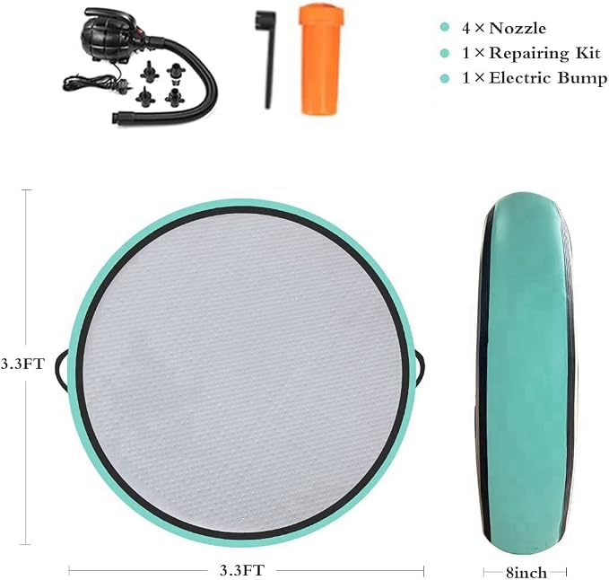CZGBRO Air Spot Gymnastics Mat, Air Mat Tumble Track Gymnastic Equipment Inflatable Tumbler Backbend Trainer with Electric Pump for Yoga Cheerleading Home & Water Use