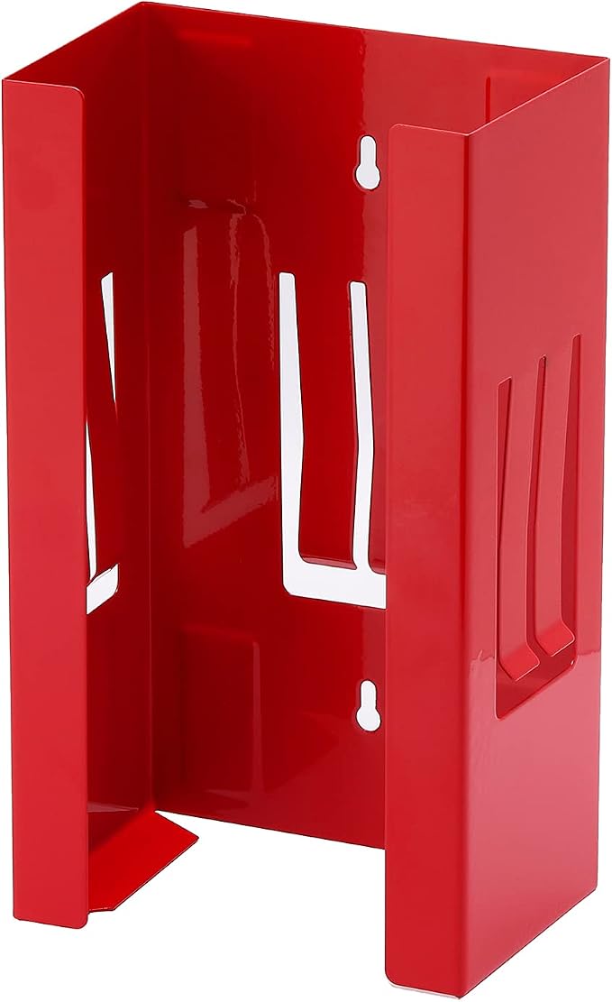 CASOMAN Magnetic Glove/Tissue Dispenser, 8LBS Capacity, Red Glove Dispenser Wall Mount, Glove Box Holder for Wall Mount, Magnetic Glove Box Holder, Not Include Gloves
