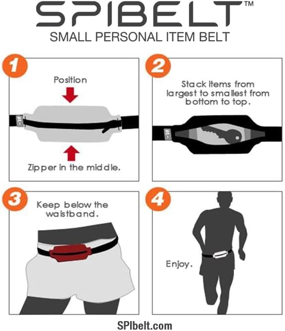 SPIbelt Running Belt Original for Women Men, Phone Holder for Running, Running Fanny Pack, Holder for Phone, Running Waist Pack, Adjustable Waist, [Fits All Phones]. No Bounce, Steel Blue