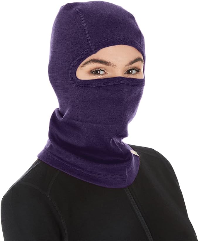 100% Merino Wool Balaclava - Winter Ski Mask - Face Mask - Cold Weather Gear