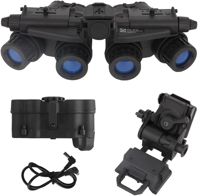 Tactical Night Vision Goggles Model GPNVG18 with Adjustable Helmet NVG Bracket Mount for Cosplay and Display, No Function (Black)