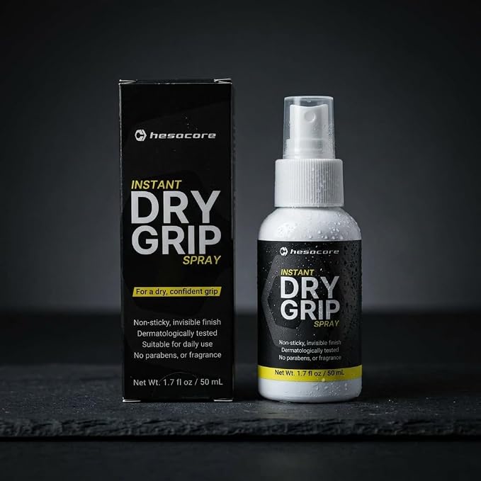 Hesacore Instant Dry Grip Spray | Fast-Drying, Non-Sticky Formula | Creates a Dry Hand Feel for Pickleball & Racquet Sports
