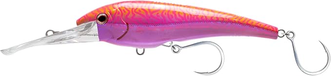 Nomad Design DTX Minnow with Patented Autotune System - Distressed Baitfish Swimming Action, BKK Diablo