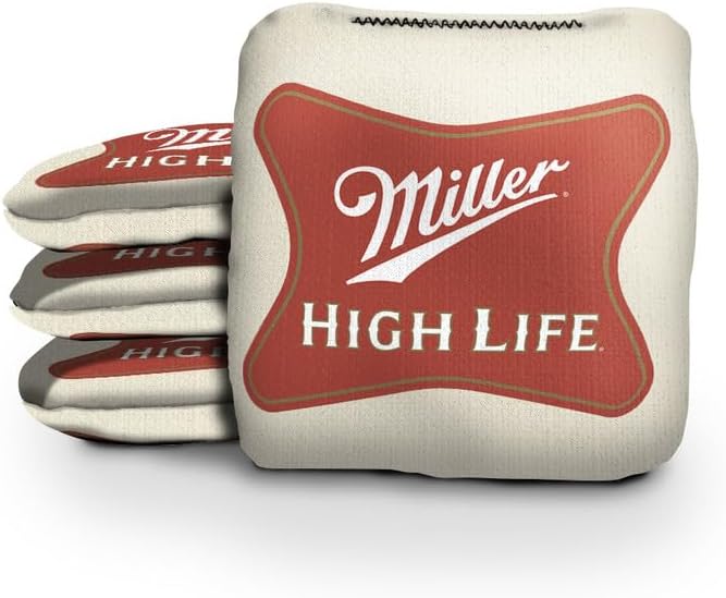 Slick Woody's Official Brand Beer + American Flag Cornhole Bags – Resin-Filled Tournament Performance with Dual Sided Professional Use Fabric- Set of 8
