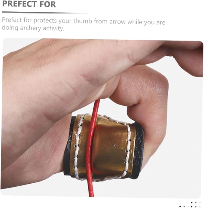 BESPORTBLE 2pcs Guard Sleeve Bow Fingers Outdoor Cover Finger Protection Right Archery Copper for Shooting