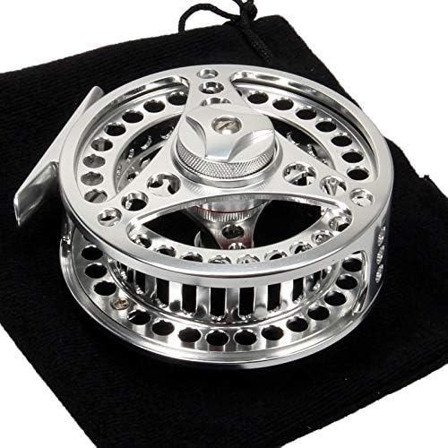 EX-ALC Fly Reel 3/4 5/6 7/8 9/10WT CNC Machined Large Arbor Aluminum Fly Fishing Reels Silver/Gunsmoke Fly Reels