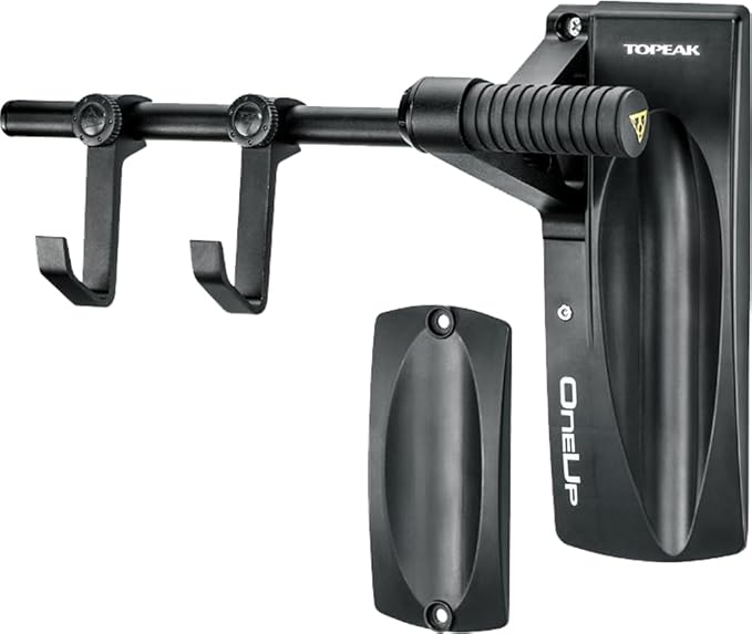 Topeak ONEUP Wall Mount Bike Hanger, Bicycle Storage, Black, 12.6” x 9.8” x 5.5”