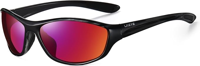 LKEYE Bifocal Reading Sunglasses Men Women Sports Style Sun Reader Wrap Around Build-In UV Protection Driving glasses LK6092
